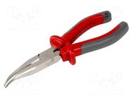 Pliers; curved,half-rounded nose; 160mm; SOFT-TOUCH PROLINE
