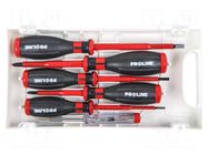 Kit: screwdrivers; insulated; Phillips,slot; 6pcs. PROLINE