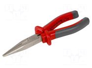 Pliers; half-rounded nose,flat; 160mm; SOFT-TOUCH PROLINE