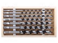 Drill set; for wood; wood,chipboard; L: 460mm; 7pcs; aucher PROLINE