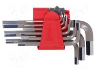 Wrench-set; hex key; 1.5mm,2mm,2.5mm,3mm,4mm,5mm,6mm,8mm,10mm PROLINE