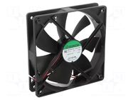 Fan: DC; axial; 12VDC; 120x120x25mm; 93.6m3/h; 28.8dBA; slide SUNON