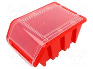 Container: cuvette; red; with a lock; 230x160x120mm; TRUCK PLUS KISTENBERG