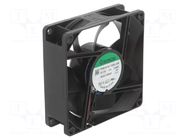 Fan: DC; axial; 12VDC; 80x80x25mm; 102m3/h; 45.5dBA; ball; 4800rpm SUNON