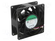Fan: DC; axial; 12VDC; 92x92x38mm; 235m3/h; 62.9dBA; ball; 9300rpm SUNON