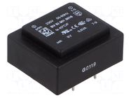 Transformer: encapsulated; 0.6VA; 230VAC; 9V; 67mA; PCB; BVEI HAHN