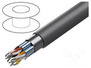 Wire; EcoCable Mini; 8x2x24AWG; MPPE; dark grey; 300V; 305m; 1000ft ALPHA WIRE