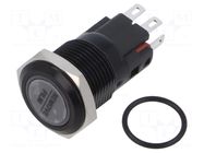 Switch: vandal resistant; Pos: 2; SPDT; 5A/250VAC; 2A/24VDC; IP67 E-SWITCH