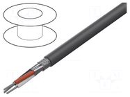 Wire; EcoFlex®; 4x24AWG; MPPE; dark grey; 600V; halogen free; 305m ALPHA WIRE
