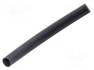 Heat shrink sleeve; glued; 3: 1; 12mm; black; polyolefine; reel TE Connectivity