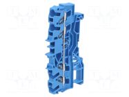 Splice terminal: rail; for DIN rail mounting; spring clamp; blue WAGO