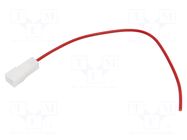 Cable: cable with crimped terminals; red; Len: 250mm; H07V-K CHEVAL