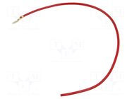 Cable: cable with crimped terminals; red; non-insulated,round CHEVAL