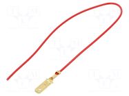 Cable: cable with crimped terminals; red; Len: 250mm; H05V-K CHEVAL