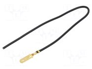 Cable with crimped terminals; H07V-K; 1.5mm2; black; 250mm; flat CHEVAL
