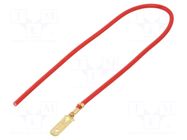 Cable: cable with crimped terminals; red; Len: 250mm; H07V-K CHEVAL