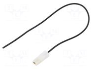Cable with crimped terminals; H07V-K; 2.5mm2; black; 250mm; flat CHEVAL