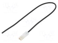 Cable with crimped terminals; H05V-K; 1mm2; black; 250mm; flat CHEVAL