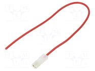 Cable: cable with crimped terminals; red; insulated,female; 1mm2 CHEVAL