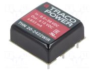 Converter: DC/DC; 20W; Uin: 9÷36VDC; Uout: 12VDC; Uout2: -12VDC; THT TRACO POWER