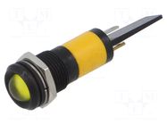 Indicator: LED; prominent; yellow; 230VAC; Ø14mm; 17; connectors EAO