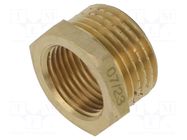Splice terminal: adapter; male-female,reductive; brass CW617N GEBO