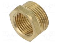 Splice terminal: adapter; male-female,reductive; brass CW617N GEBO