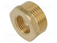 Splice terminal: adapter; male-female,reductive; brass CW617N GEBO