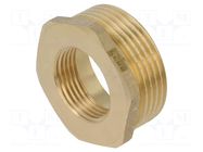 Splice terminal: adapter; male-female,reductive; brass CW617N GEBO