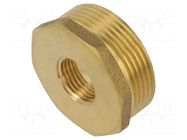 Splice terminal: adapter; male-female,reductive; brass CW617N GEBO