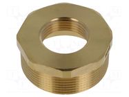 Splice terminal: adapter; male-female,reductive; brass CW617N GEBO