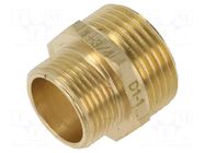 Splice terminal: nipple; male-male,reductive; brass CW617N; BR GEBO