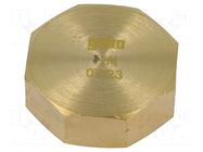 Splice terminal: stopper; hexagonal; brass CW617N; BR GEBO