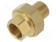 Splice terminal: double connector; brass CW617N; Thread: G 3/4" GEBO