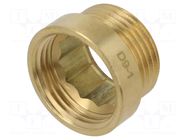 Splice terminal: extension; male-female,round; 10mm; Thread: G 1" GEBO