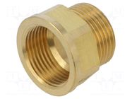 Splice terminal: extension; male-female,hexagonal; brass CW617N GEBO