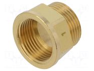 Splice terminal: extension; male-female,hexagonal; brass CW617N GEBO