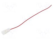 Cable: cable with crimped terminals; red; Len: 250mm; H05V-K CHEVAL