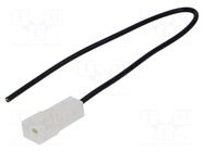 Cable with crimped terminals; H05V-K; 0.75mm2; black; 250mm; flat CHEVAL