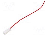 Cable: cable with crimped terminals; red; Len: 250mm; H07V-K CHEVAL