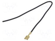 Cable with crimped terminals; H05V-K; 1mm2; black; 250mm; flat CHEVAL