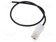 Cable with crimped terminals; H05V-K; 0.5mm2; black; 250mm; flat CHEVAL