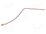Cable: cable with crimped terminals; red; Len: 250mm; H05V-K CHEVAL