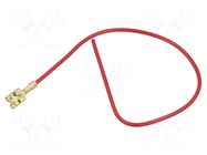Cable: cable with crimped terminals; red; Len: 250mm; H05V-K CHEVAL