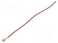 Cable: cable with crimped terminals; red; Len: 250mm; H05V-K; 1mm2 CHEVAL