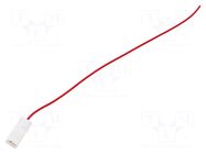 Cable: cable with crimped terminals; red; Len: 250mm; H05V-K CHEVAL