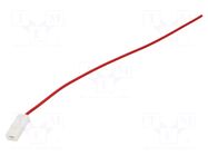 Cable: cable with crimped terminals; red; Len: 250mm; H05V-K; 1mm2 CHEVAL
