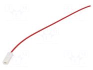 Cable: cable with crimped terminals; red; Len: 250mm; H07V-K CHEVAL