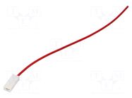 Cable: cable with crimped terminals; red; Len: 250mm; H07V-K CHEVAL