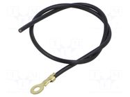 Cable: cable with crimped terminals; black; non-insulated,round CHEVAL